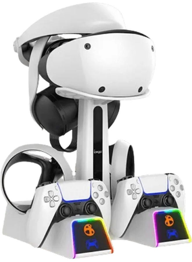 حامل محطة شحن مزدوجة RGB لجهاز PSVR2